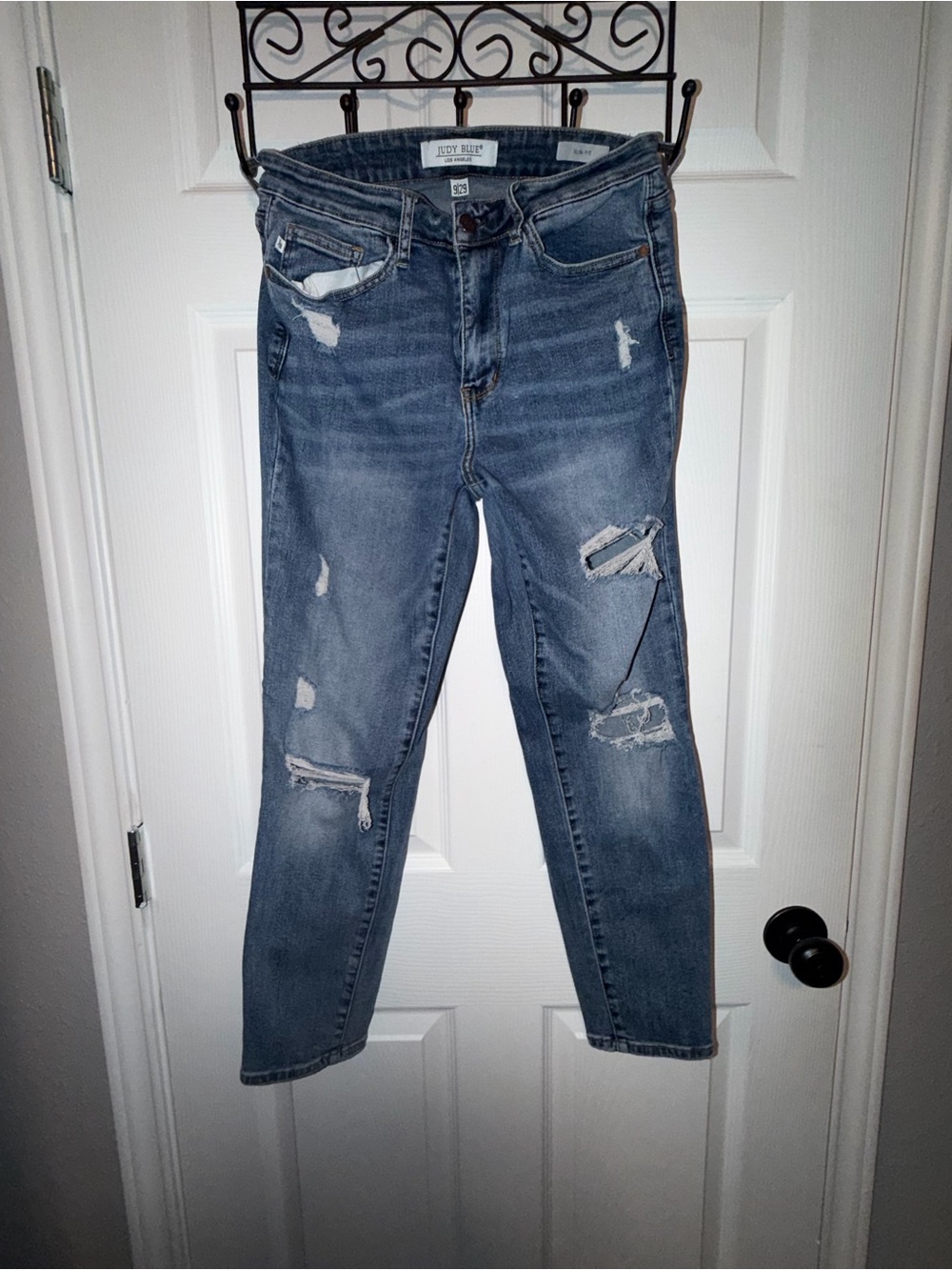 Judy Blue Medium Wash Distressed Boyfriend Jeans